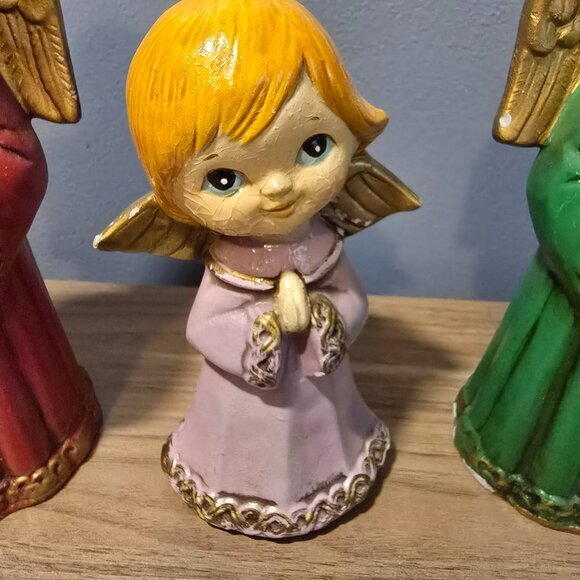 VINTAGE 1970's ceramic‎ angel figures CHOIR singing Made in Japan RARE Christmas - Picture 8 of 11
